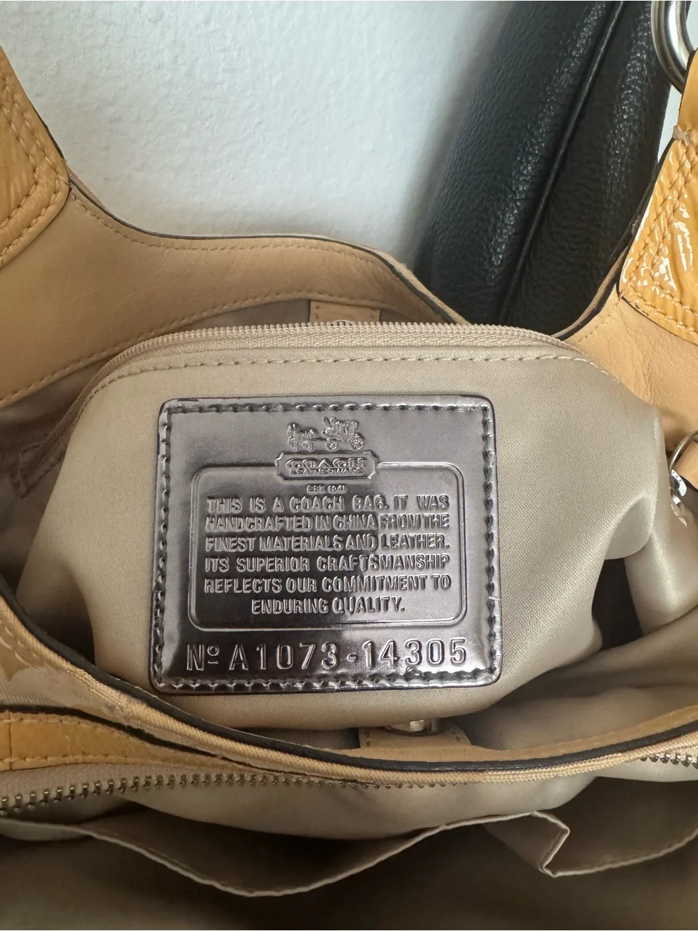 Coach Beige Signature Jacquard Shoulder Bag